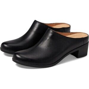 Dansko Women's Black Burnished Leather Nubuck Carrie Clogs Mules